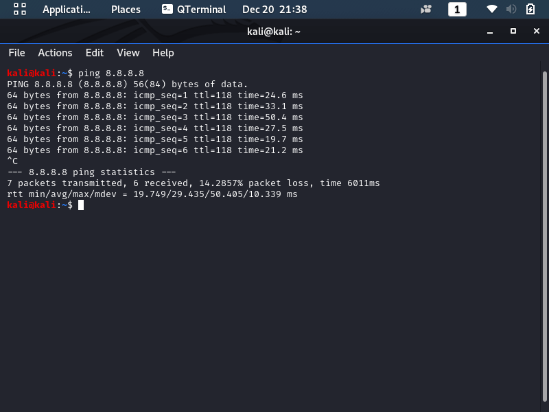 Ping command linux