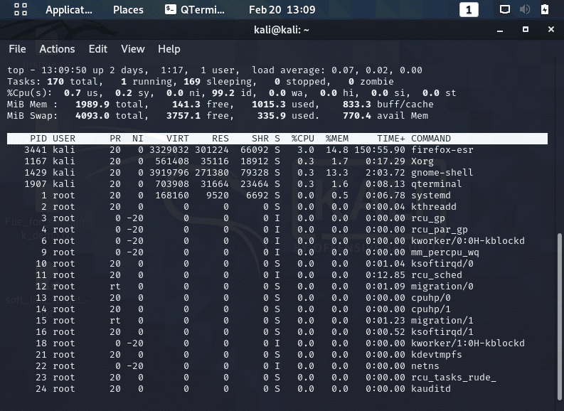 top command Make Linux Run Faster