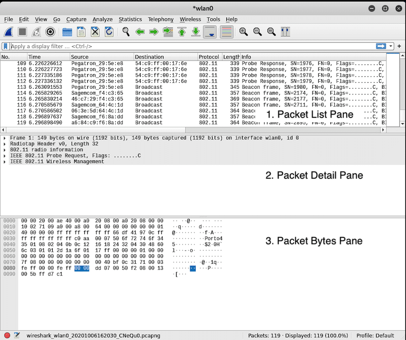 Packet Sniffing with wireshark
